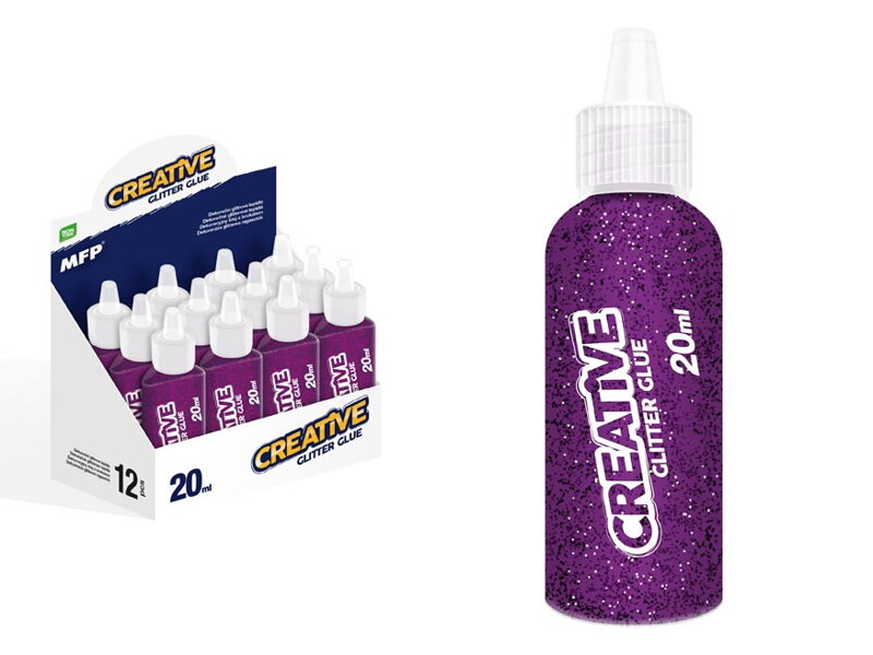 Lepidlo glitrové 20ml fialové